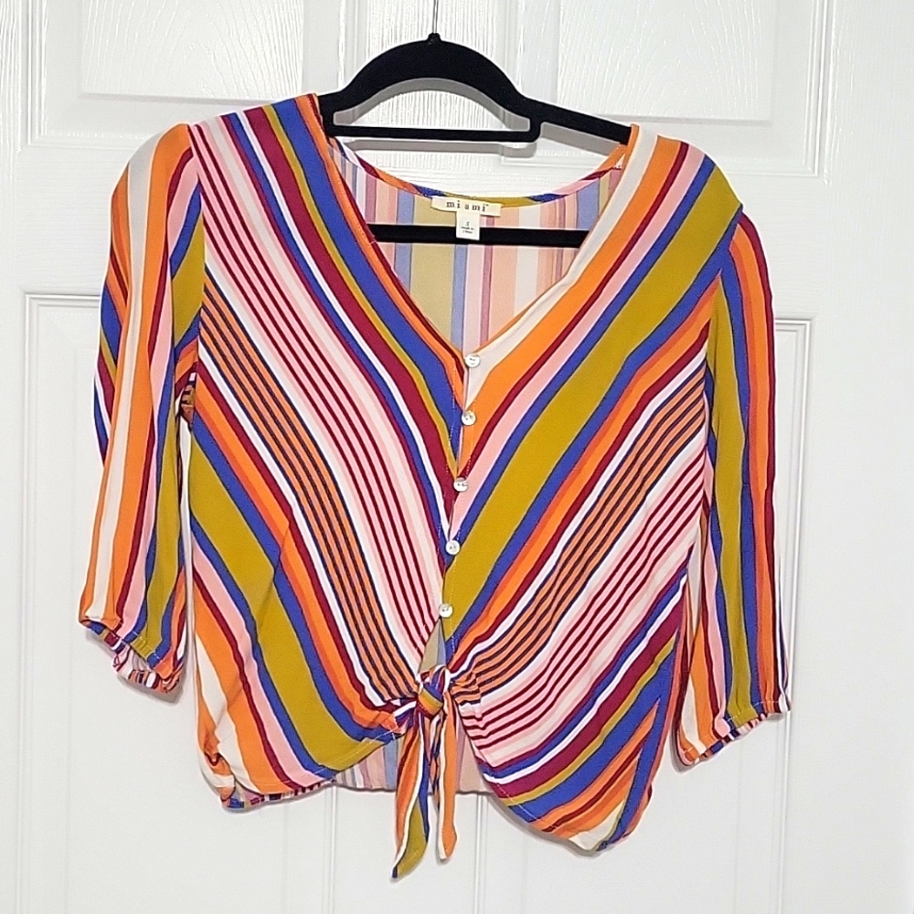 Francesca's Striped Summer Top/ 2 for $10  buy two and save on shipping